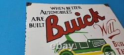 Vintage Buick Porcelain Gas Pump Service Station Automobile Dealership Sale Sign