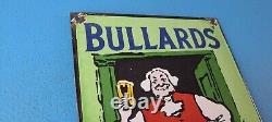 Vintage Bullards Beer Porcelain Brewery Gas Service Station Pump Plate Sign