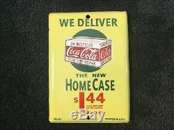 Vintage Coca Cola Porcelain Sign Soda Pop Gas Oil Service Station Pump Plate