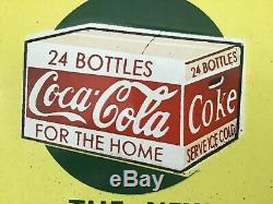 Vintage Coca Cola Porcelain Sign Soda Pop Gas Oil Service Station Pump Plate