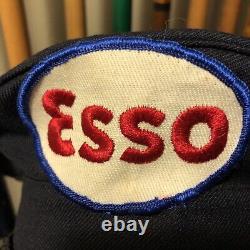 Vintage Collectible ESSO Oil Service Gas Station Uniform Hat Cap Patch