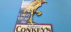 Vintage Conkey's Poultry Porcelain Gas Pump Service Station General Store Sign
