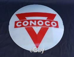Vintage Conoco Gas Pump Globe Lens Service Station Garage