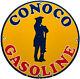 Vintage Conoco Gasoline Porcelain Sign Gas Station Pump Plate Motor Oil Service