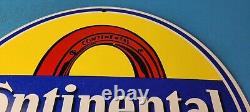 Vintage Continental Tires Porcelain Service Station Auto Gas Dealer Pump Sign