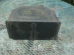 Vintage DELCO Battery Service Cleaning Tool Box Gas Service Station Garage