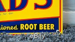 Vintage Dad Root Beer Porcelain Sign Gas Oil Metal Service Station Pump Soda