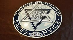 Vintage Dodge Brothers Porcelain Auto Gas Service Station Dealership Sales Sign