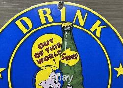 Vintage Drink Squirt Soda Pop Porcelain Sign Gas Station Pump Motor Oil Service