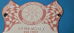 Vintage Ducati Porcelain Norton Automotive Motorcycle Gas Service Station Sign