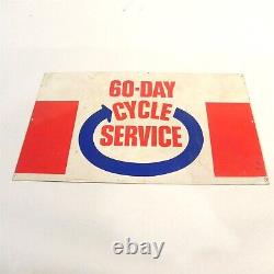 Vintage Esso 60-day Cycle Service Automotive Display Sign Gas Station Used Vtg