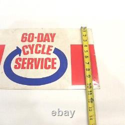 Vintage Esso 60-day Cycle Service Automotive Display Sign Gas Station Used Vtg