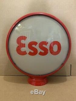 Vintage Esso Gas Pump Globe Light Glass Lens Service Station Garage Tiger 1