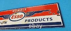 Vintage Esso Gasoline Porcelain Aviation Gas Oil Service Station Airplane Sign