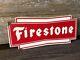 Vintage Firestone Bowtie Tire Holder Display Stand Gas Oil Service Station Signs