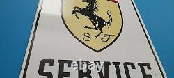 Vintage Ferrari Porcelain Gas Automobile Italian Service Station Dealership Sign