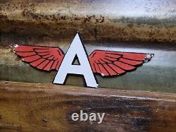 Vintage Flying A Porcelain Sign Motor Oil Gas Station Service Garage Diecut