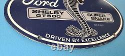 Vintage Ford Automobile Porcelain Gas Service Station Dealership Shelby Sign