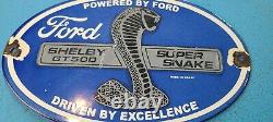 Vintage Ford Automobile Porcelain Gas Service Station Delaer Cobra Shelby Sign