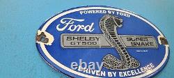 Vintage Ford Automobile Porcelain Gas Service Station Delaer Cobra Shelby Sign