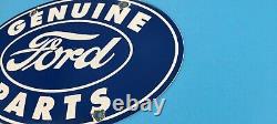 Vintage Ford Automobile Porcelain Gas Service Station Pump Ad Metal 12 Sign
