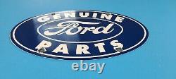 Vintage Ford Automobile Porcelain Gas Service Station Pump Ad Metal 12 Sign