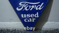 Vintage Ford Parts Porcelain Sign Gas Oil Metal Service Station Rare Pump Used