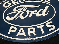 Vintage Ford Porcelain Sign Gas Oil Pump Plate Service Station Rare Motor Dealer