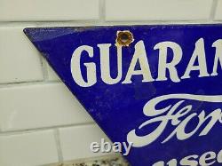 Vintage Ford Porcelain Sign Used Car Truck Dealer Garage Oil Gas Station Service