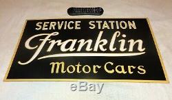Vintage Franklin Motor Cars Service Station 26 Porcelain Metal Gas & Oil Sign