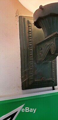 Vintage Gas Oil Service Filling Station Sinclair Metal Sconce And Globe