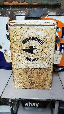 Vintage Gas Service Station Windshield Washer Service Box Island Cabinet