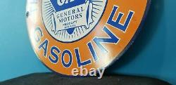 Vintage Gulf Gasoline Porcelain Ethyl Gas Service Station General Motors Sign
