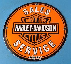 Vintage Harley Davidson Motorcycle Porcelain Gas Bike Service Station Sign