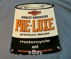 Vintage Harley Davidson Motorcycle Porcelain Gas Service Station Dealership Sign