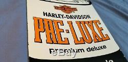 Vintage Harley Davidson Motorcycle Porcelain Gas Service Station Dealership Sign