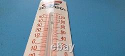 Vintage Honda Porcelain Gas Service Station Automobile Ad Sign Thermometer