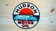 Vintage Hudson Motor Oil Porcelain Sign Gas Pump Plate Service Station Lubester