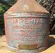 Vintage Imperial Motor Oil Tank Can Co. Oiler Gas Service Station Sign Canister