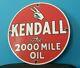 Vintage Kendall Motor Oil Porcelain Gas Motor Oil Service Station Peace Sign