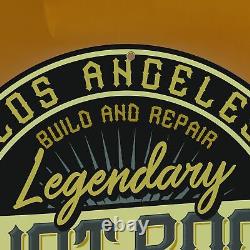 Vintage Los Angeles Hot Rod Since1983 Porcelain Gas Service Station Pump Sign