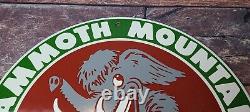 Vintage Mammoth Mountain Porcelain California Gas Service Station Pump Sign