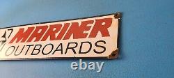 Vintage Mariner Outboards Porcelain Marine Shop Gas Service Station Pump Sign