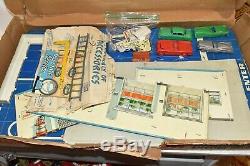 Vintage Marx Modern Service Center Gas Station Tin Litho & Accessories Box