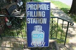 Vintage Metal Sign PROPANE FILLING STATION Modern Gas Service MGS Metal
