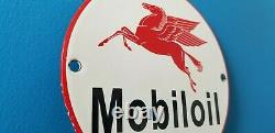 Vintage Mobil Gasoline Porcelain Gas Oil Service Station Pump 6 Pegasus Sign