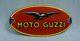 Vintage Moto Guzzi Motorcycles Porcelain Sign Gas Oil Metal Service Station Rare