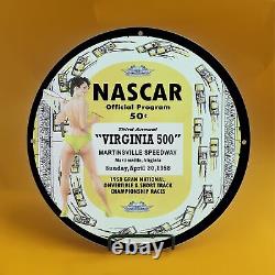 Vintage Nascar Virginia Gasoline Porcelain Gas Service Station Pump Plate Sign