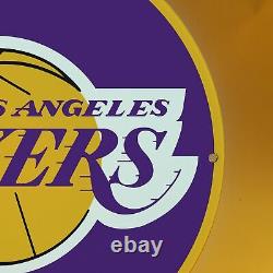 Vintage Nba Los Angeles Lakers Porcelain Richlube Gas Service Station Pump Sign