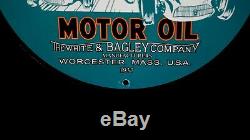Vintage Oilzum Motor Oil Porcelain Sign 12 Gas Service Station Pump Plate Rare